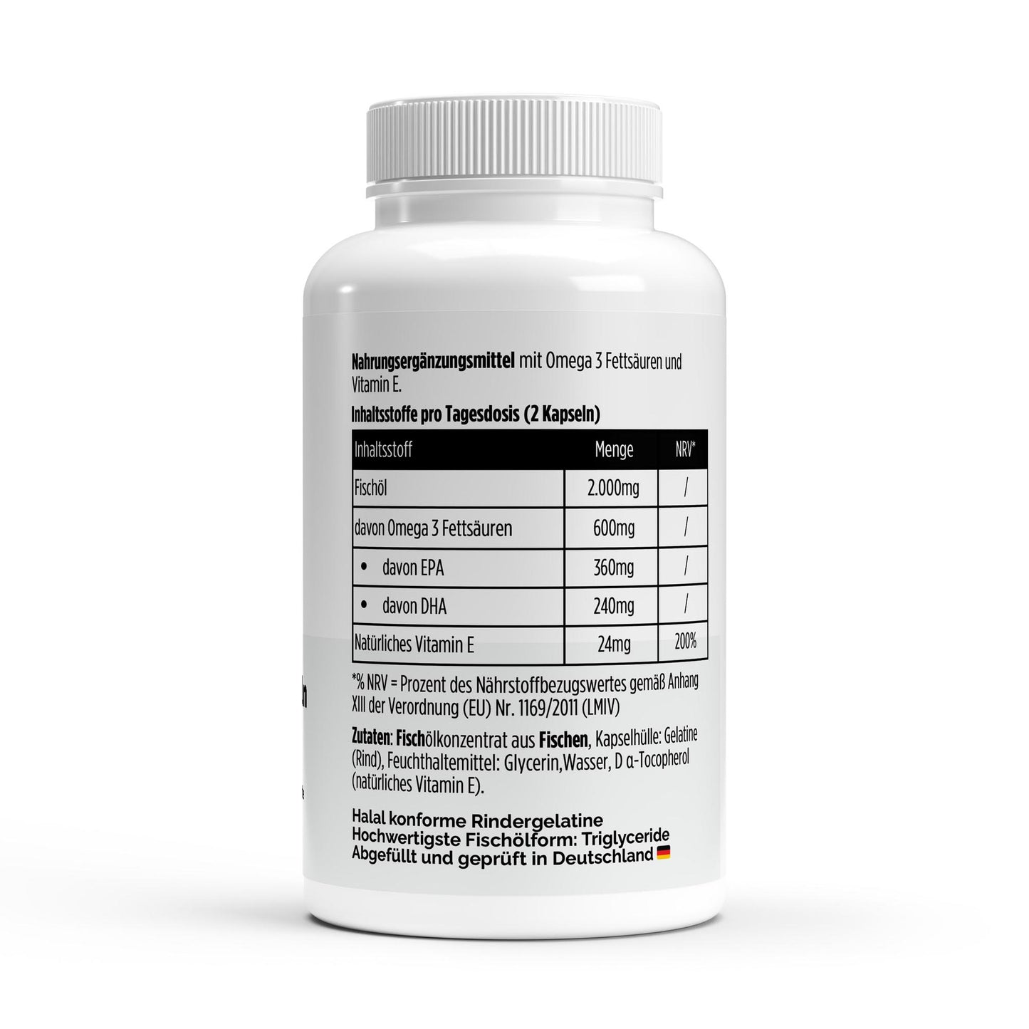 Omega 3 Triglyceride 18/12 (Halal Gelatin) - 120 Softgels